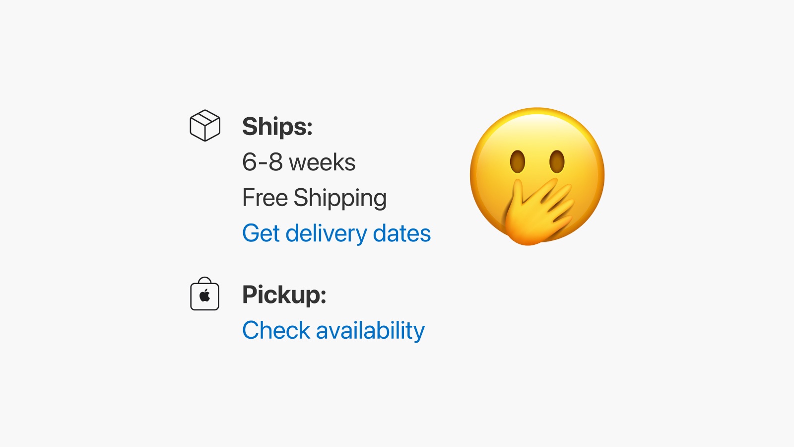 The shipping time of a new laptop