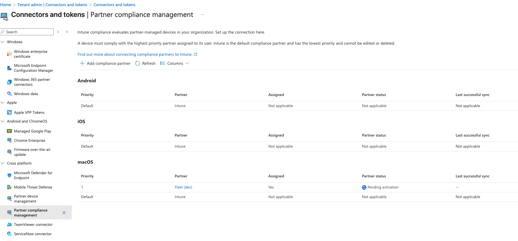 Conditional access pending activation