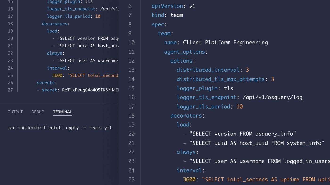 Manage teams with fleetctl