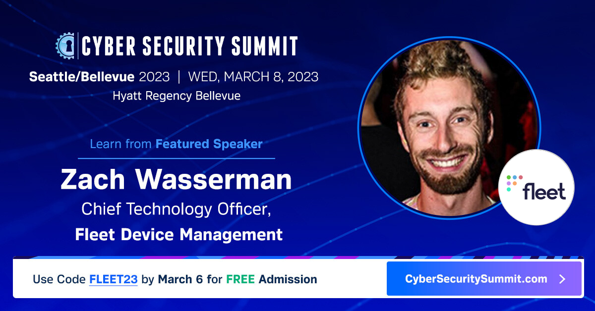 Fleet Join Fleet at Cyber Security Summit Seattle/Bellevue Fleet